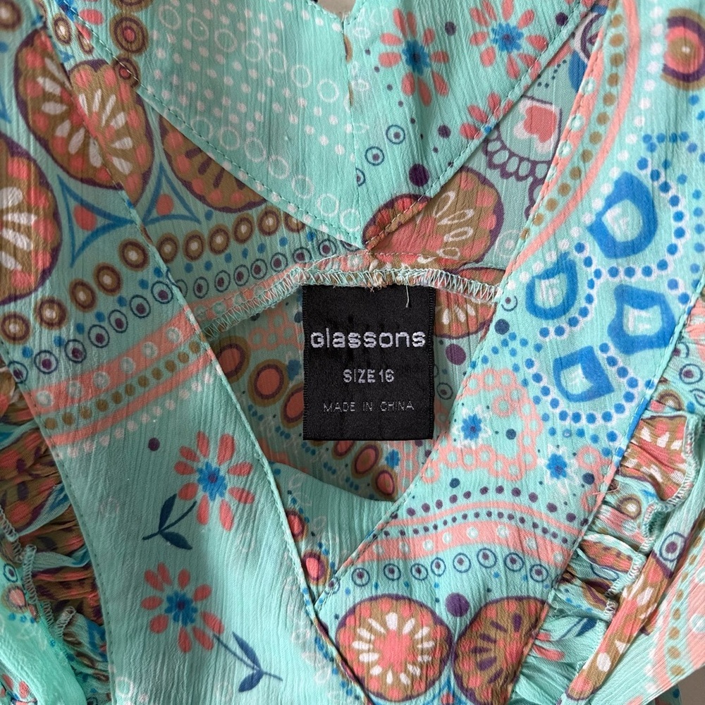 Vintage Glassons Y2K Tank Fairy Core Paisley Tie-Back Camisole - Picture 12 of 12